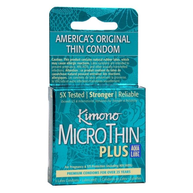 Picture of KIMONO MICRO THIN PLUS AQUA LUBE BOX 3 UNITS
